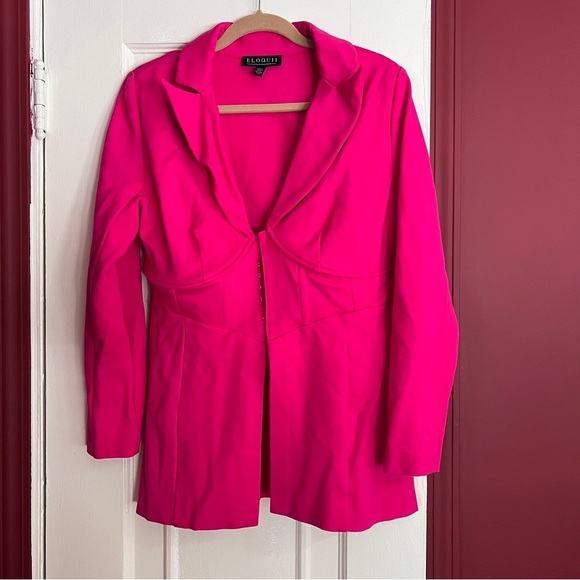 Eloquii pink corset blazer - Picture 2 of 5